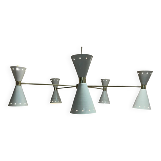 Lampadaire en forme de cône en ottone