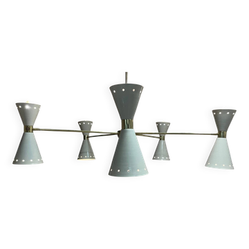Lampadaire en forme de cône en ottone