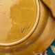 4 dessert plates in ceramic Pichon Uzes ochre yellow