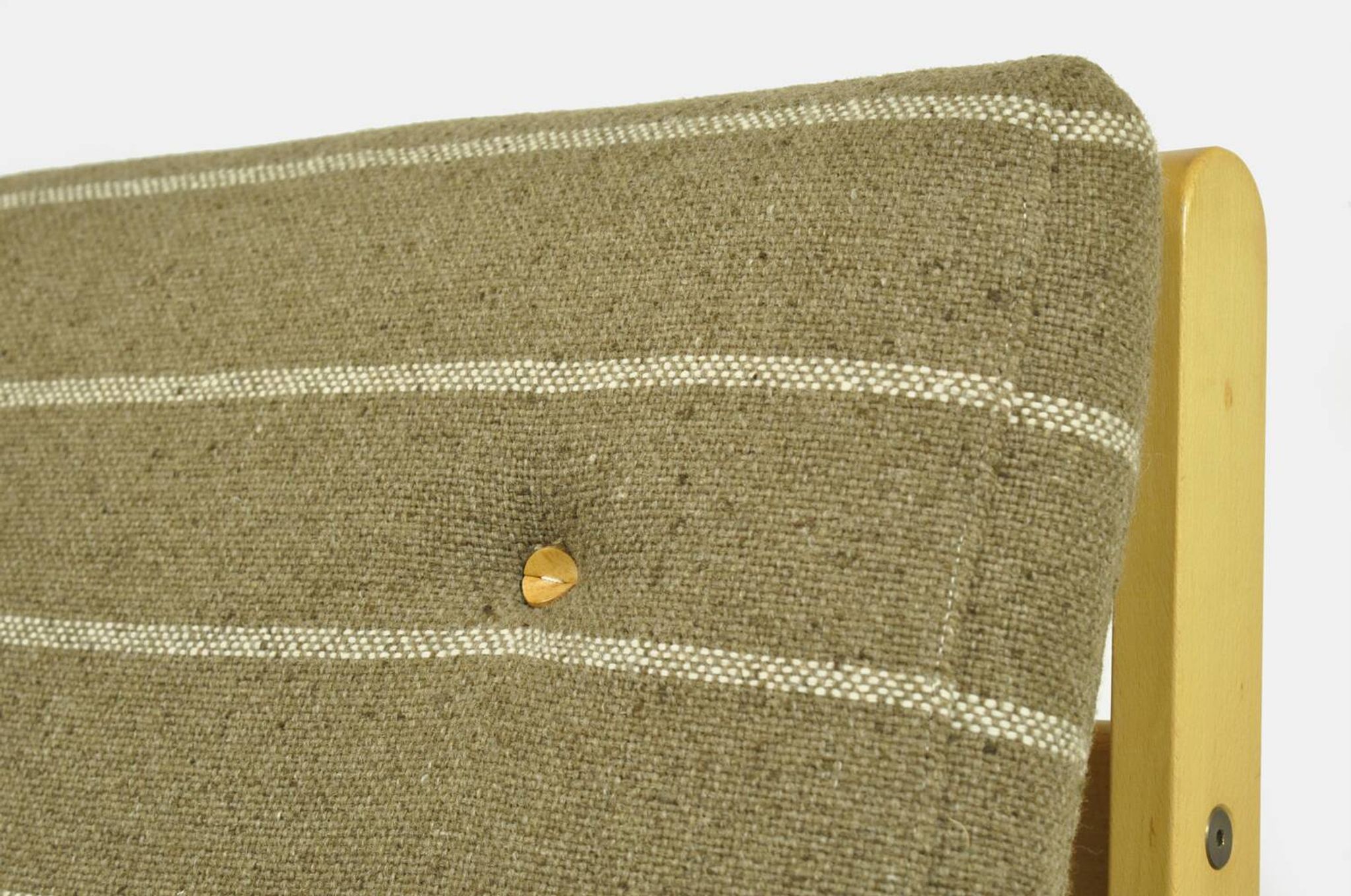 🟡 Vintage oak lounge chair with wool upholstery / Denmark 1960s