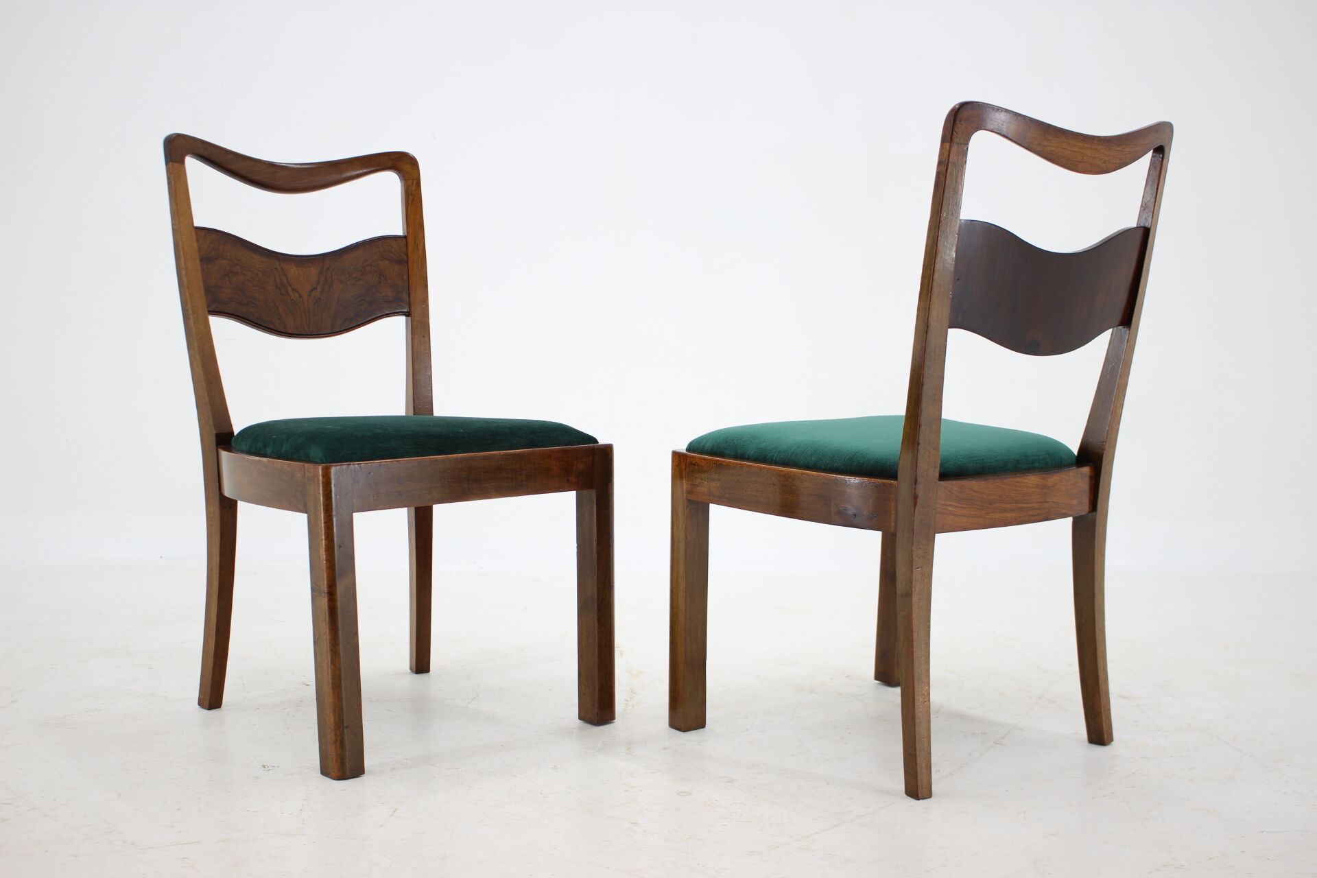 1930s Set of 4 Art Deco Dining Chairs, Czechoslovakia