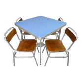 Ensemble de salle à manger vintage en aluminium