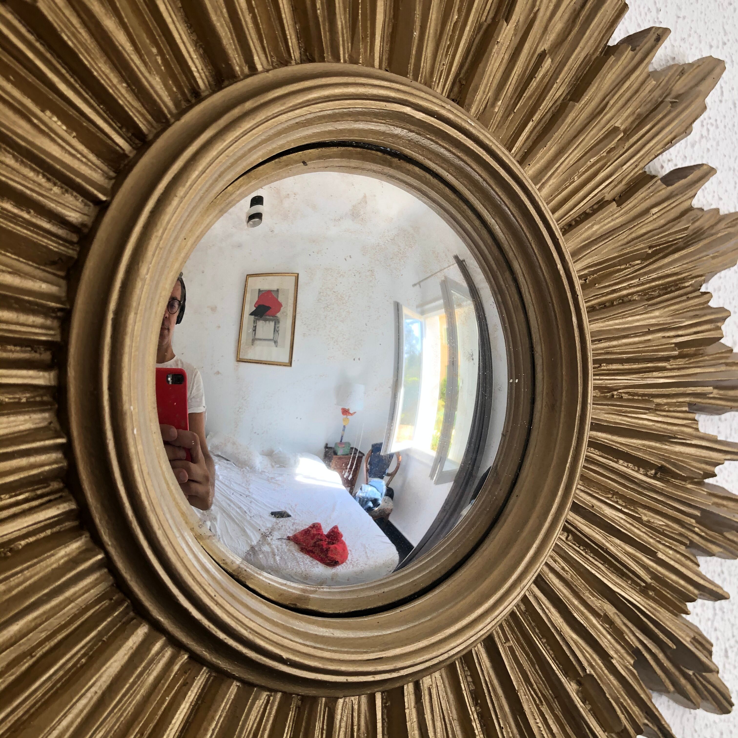 Mirror sun vintage witch eye 1960 - 50 cm