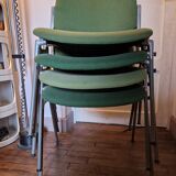 Set of 4 DSC 106 Chairs by Giancarlo Piretti Anonima Castelli, 1965.