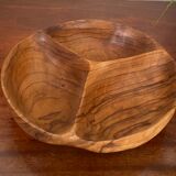 Plat en bois d’olivier vintage