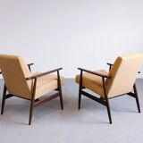 1960 Henryk Lis Mid Century Armchair in Yellow