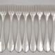 Ercuis Neo-Gothic style, 38-piece cutlery set in silver-plated metal, excellent condition.