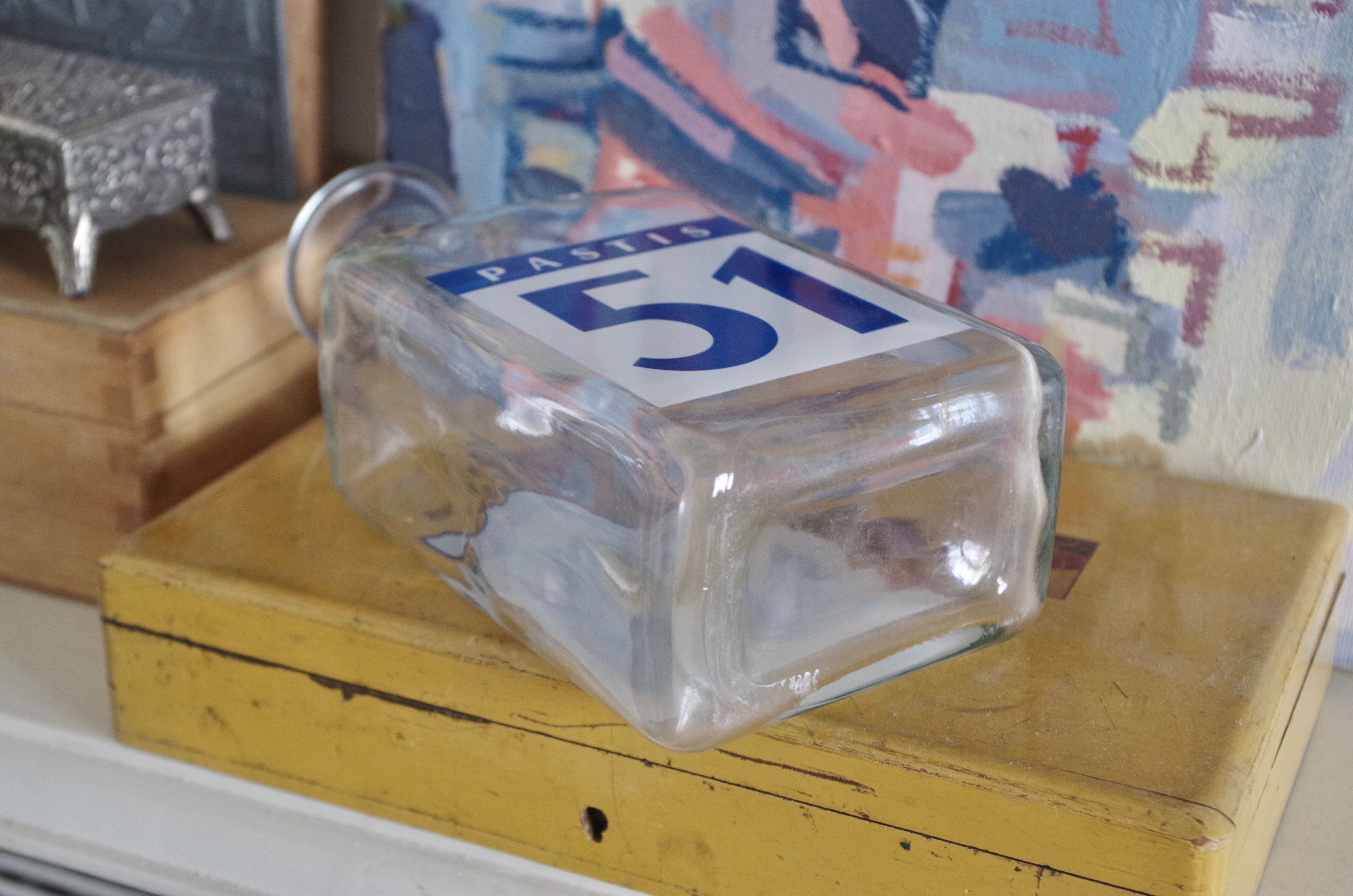 Vintage Pastis 51 retro advertising glass decanter