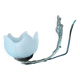 Applique lampe tulipe rose pâte de verre base fonte métal patiné