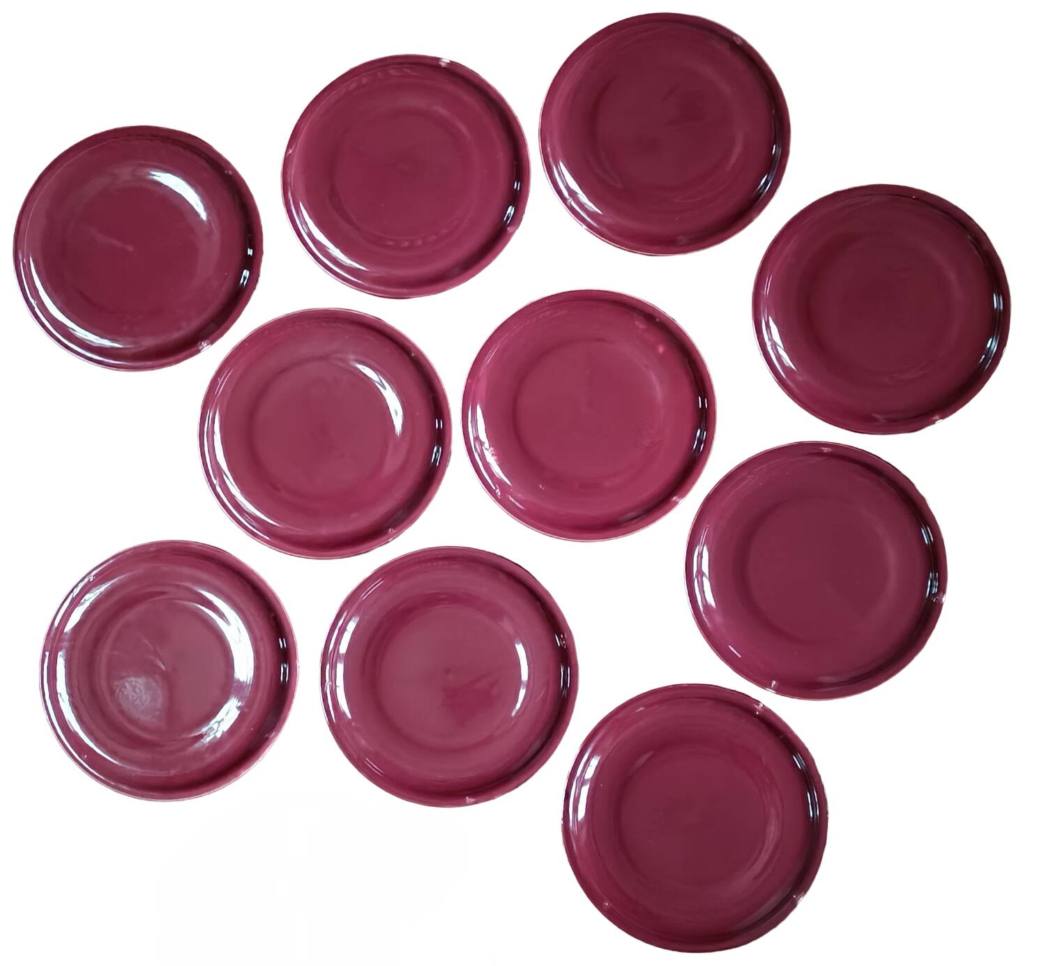Vintage earthenware plates from Salins