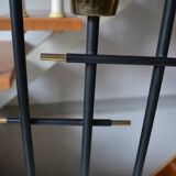 Vintage floor lamp Maison Arlus 3 lights opaline metal