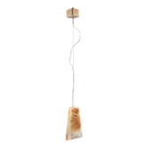 Postmodern Orange Murano Glass and Brass Pendant by La Murrina, Italy, 1980