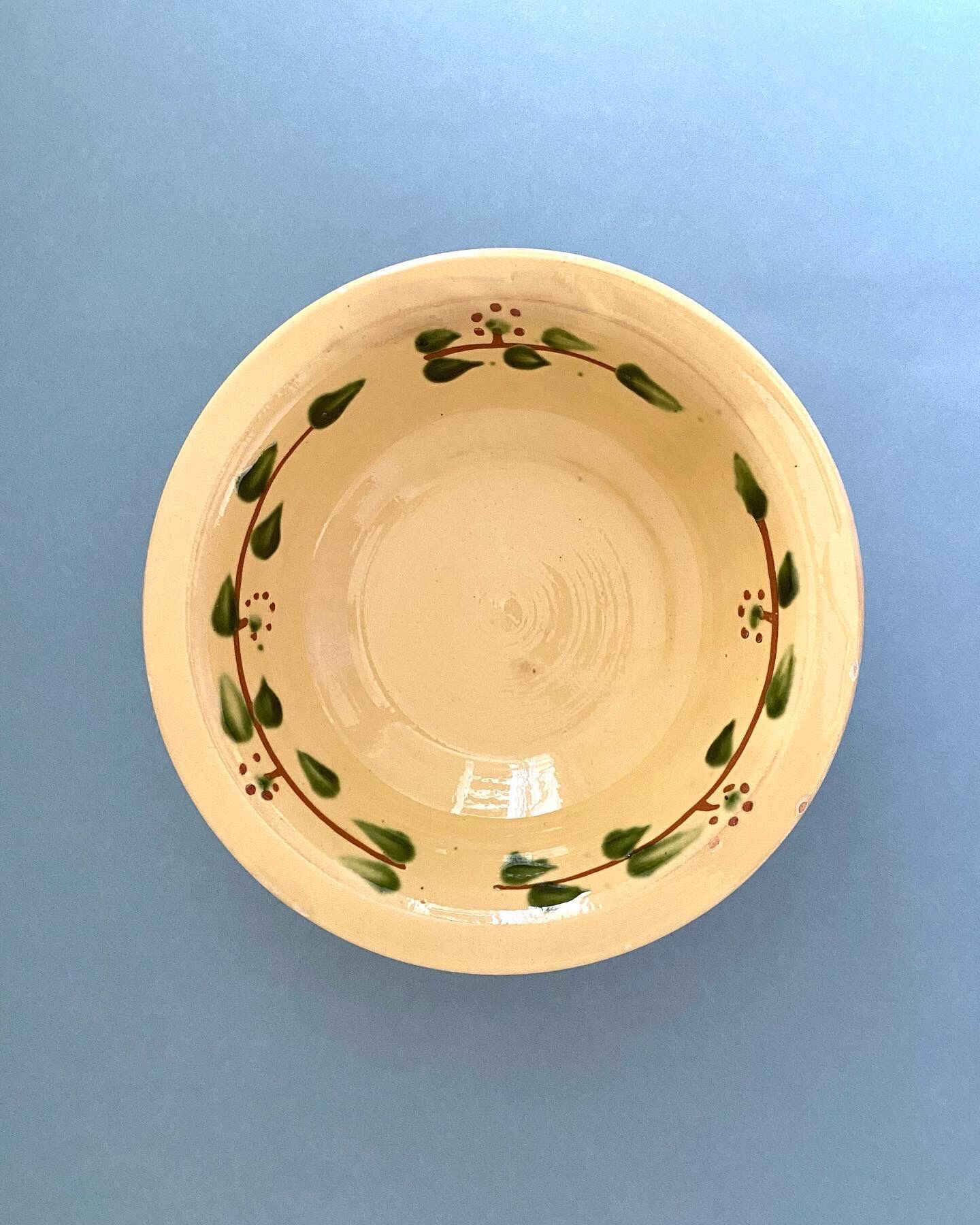 Enamelled terracotta bowl