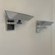 Pair of vintage adjustable wall lights, chrome-plated metal, France, 1970