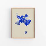 Abstract blue giclee print, 50x70cm