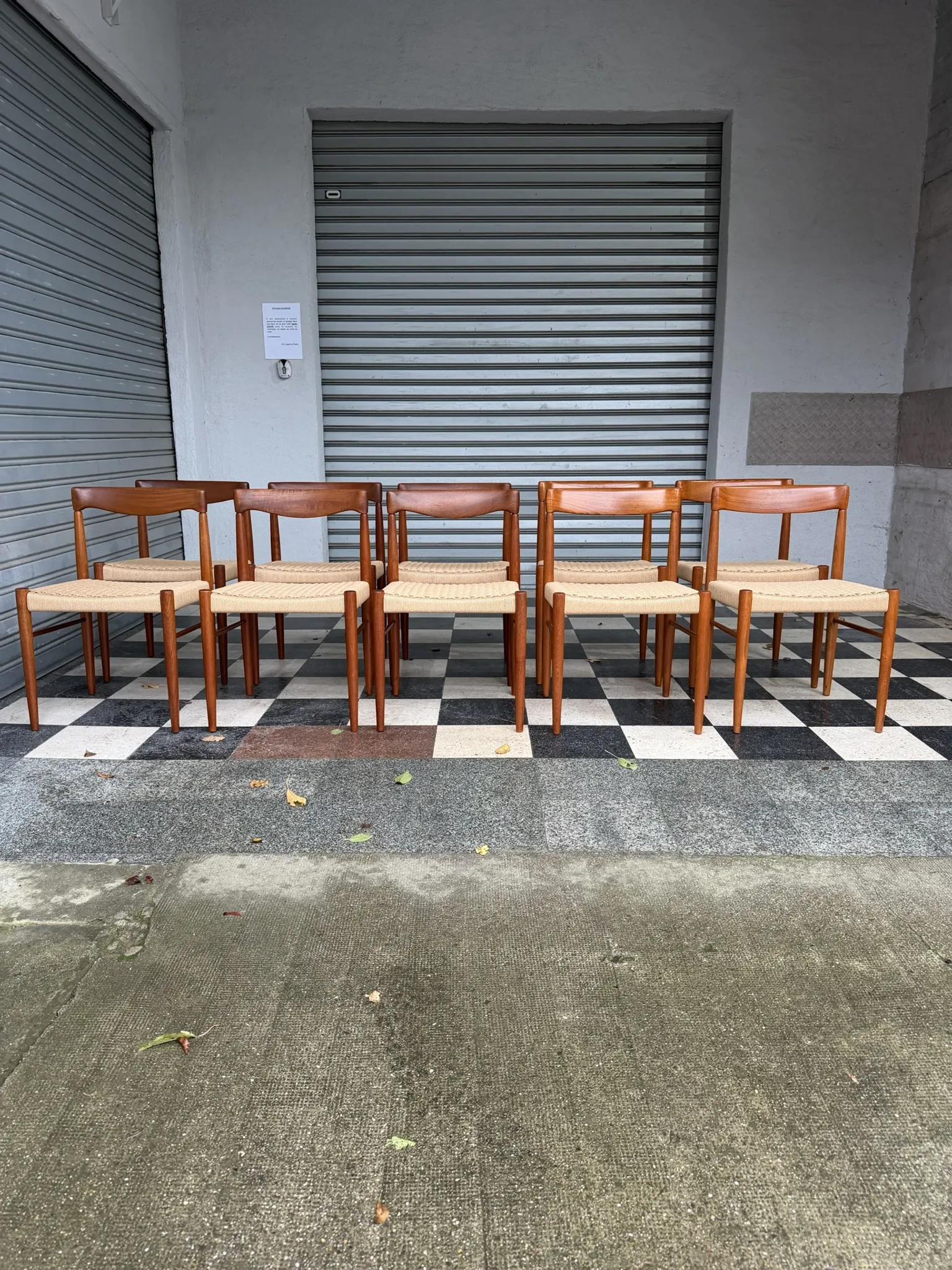 Set of 10 chairs by Henry Walter Klein