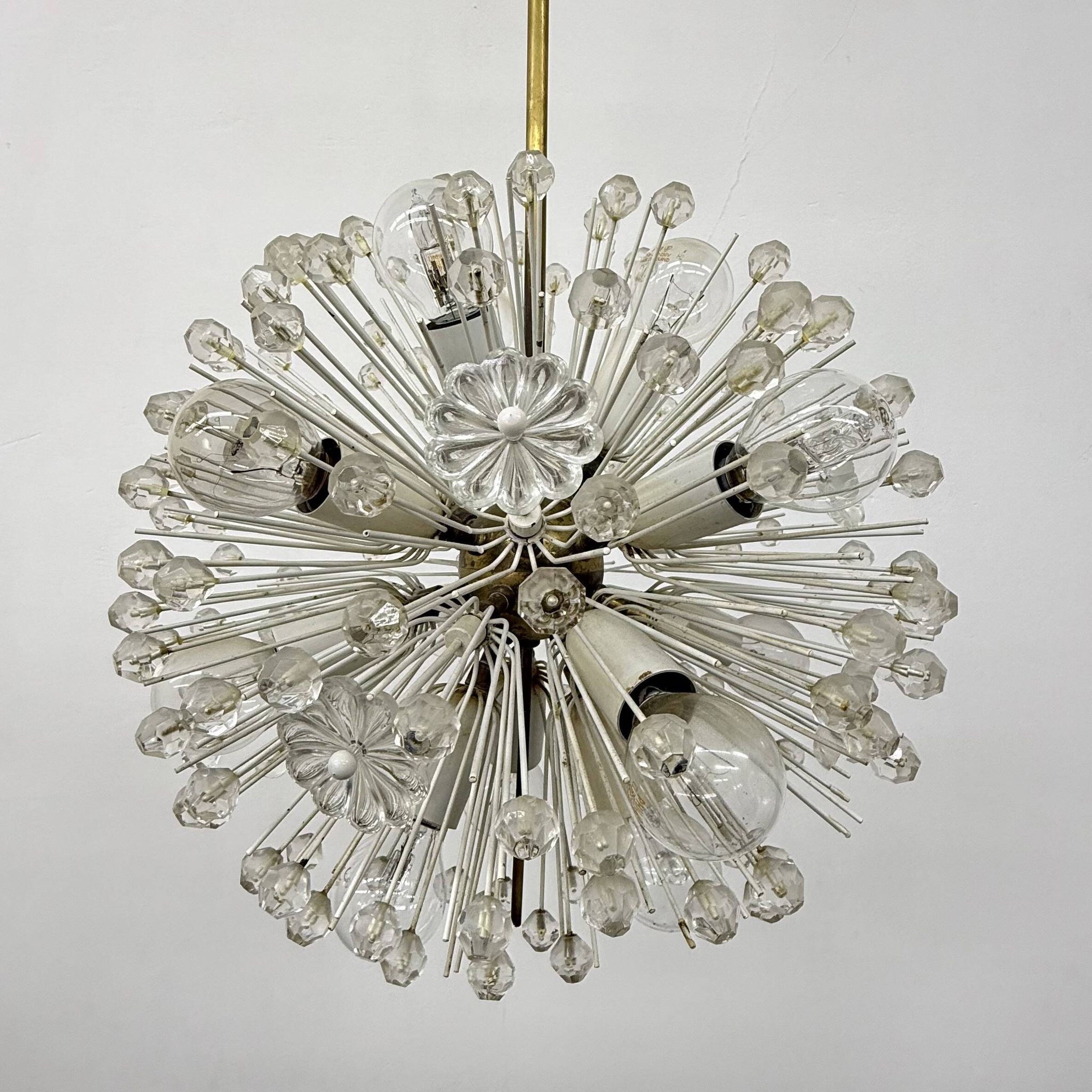 Snowball hanging Lamp by Emil Stejnar for Rupert Nikoll, 1950s