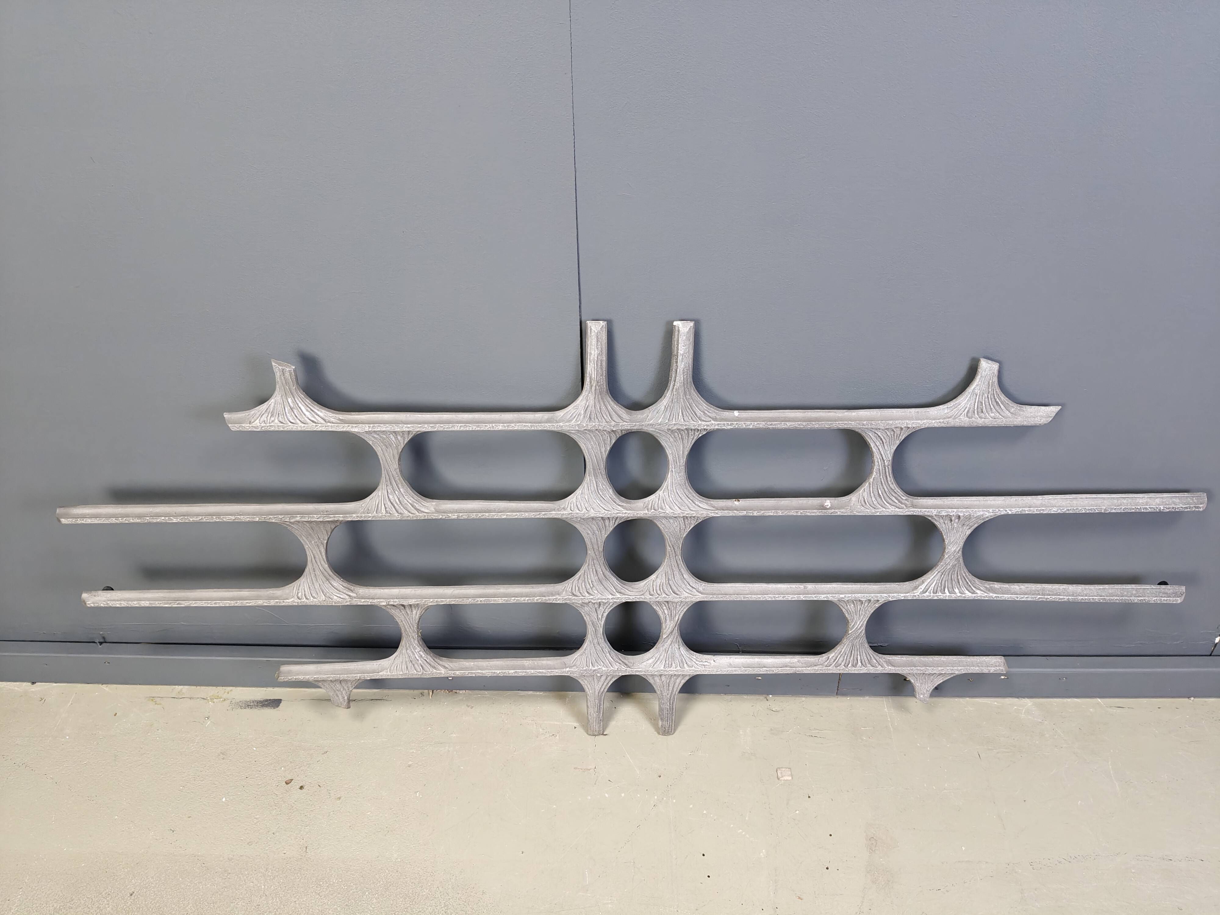 Vintage large brutalist wall sculpture, 1970s