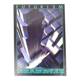Art Deco style poster, futuristic architecture, Skyscraper building, USA Florida Gallery