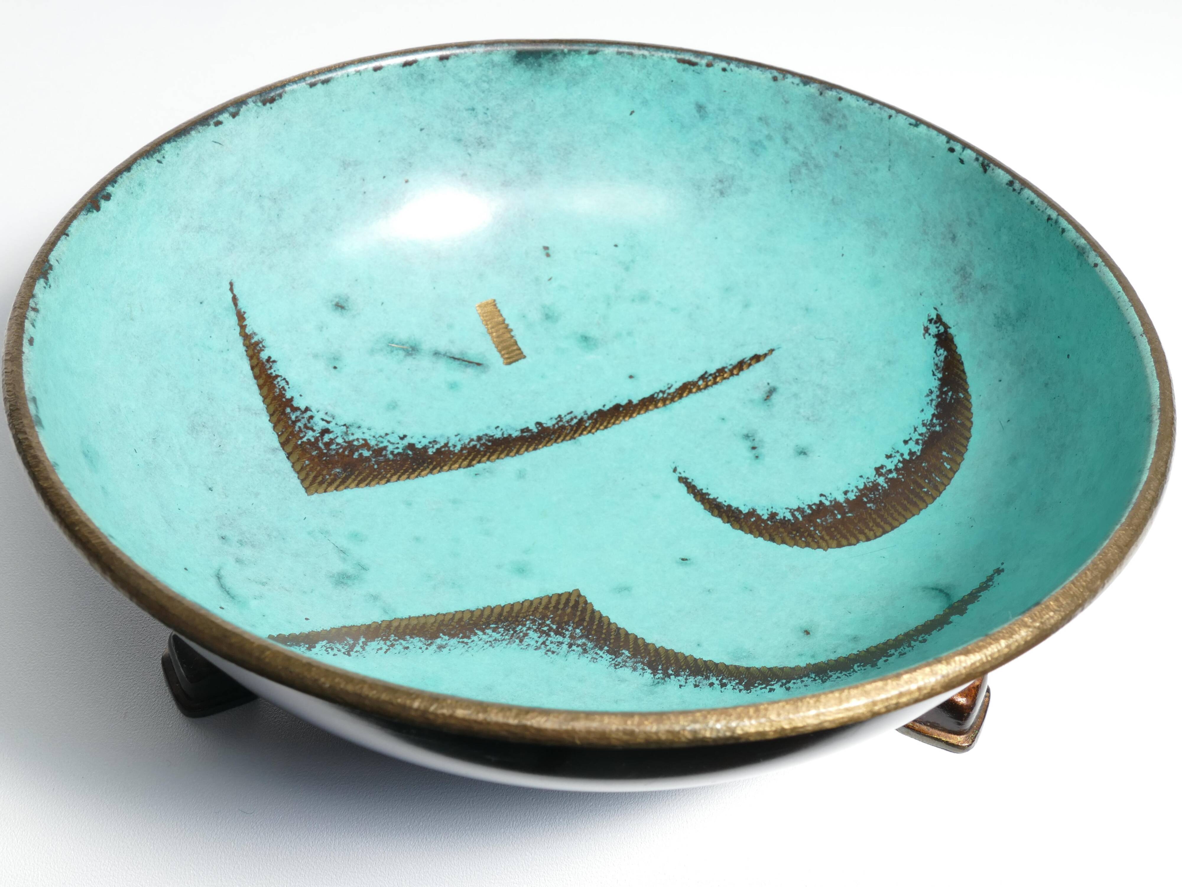 Art Deco Dinanderie Ikora Bowl by WMF, Germany