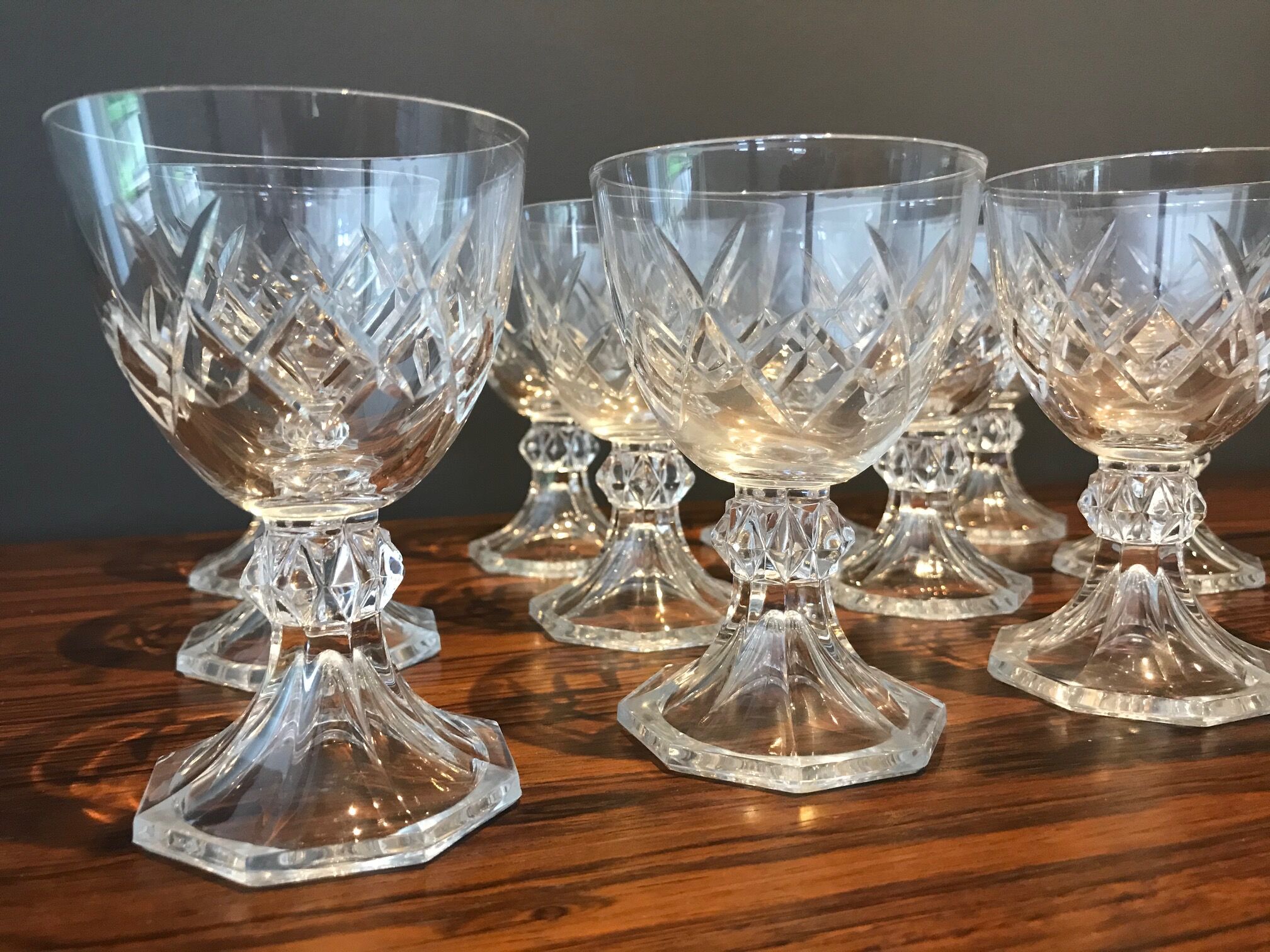 12 crystal glasses Val Saint Lambert model Yale