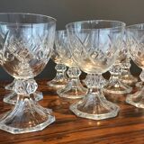 12 crystal glasses Val Saint Lambert model Yale