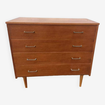 Vintage light oak chest of drawers