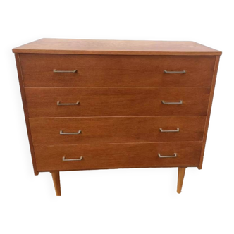 Vintage light oak chest of drawers