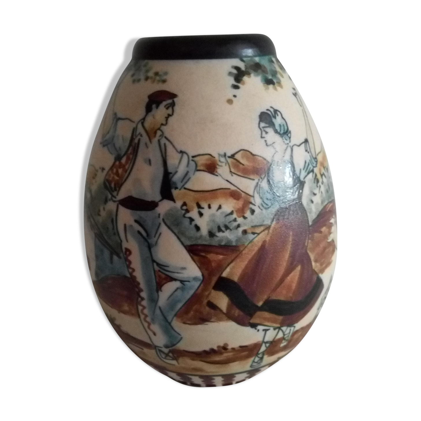 Ciboure sandstone vase by R. Berne.