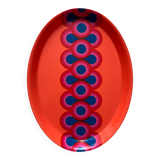 Guzzini orange plate, Ornella Noorda, 1970 design