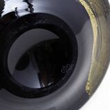 Theresienthal black and gold glass vase 1970
