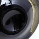 Vase en verre Theresienthal noir et or 1970