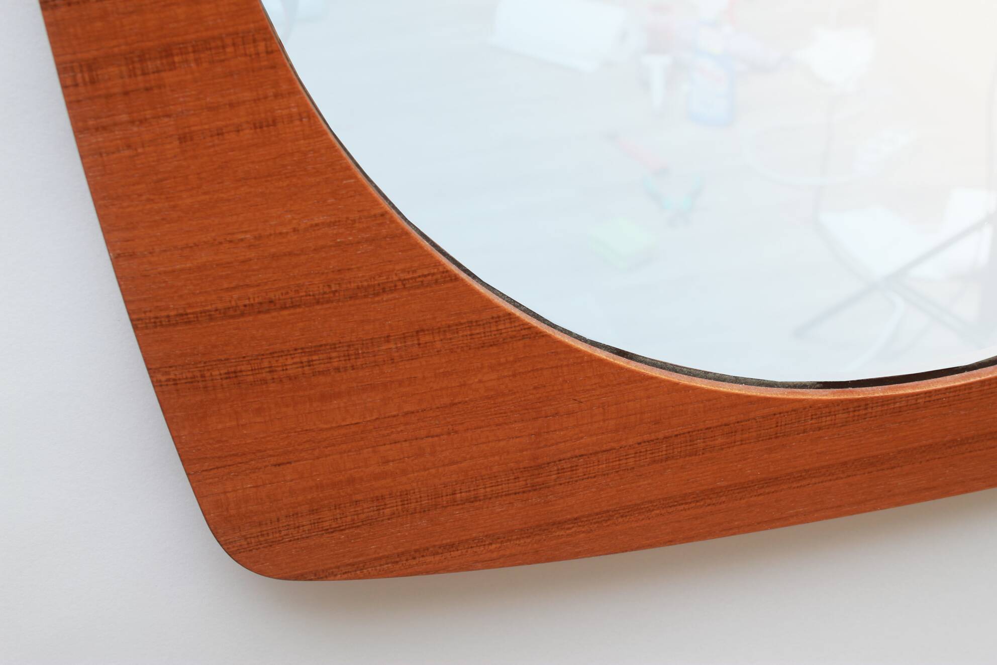 1960s wall mirror in teak