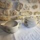 Sugar bowl and earthenware milk pot The stars - French potteries