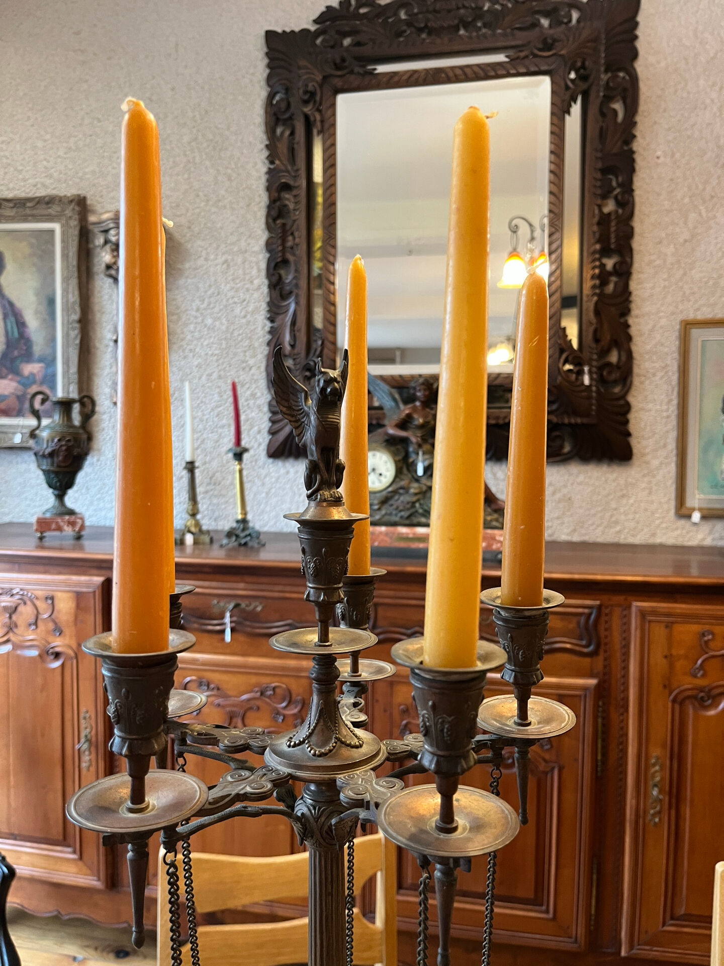 Pair of bronze candelabra Napoleon III