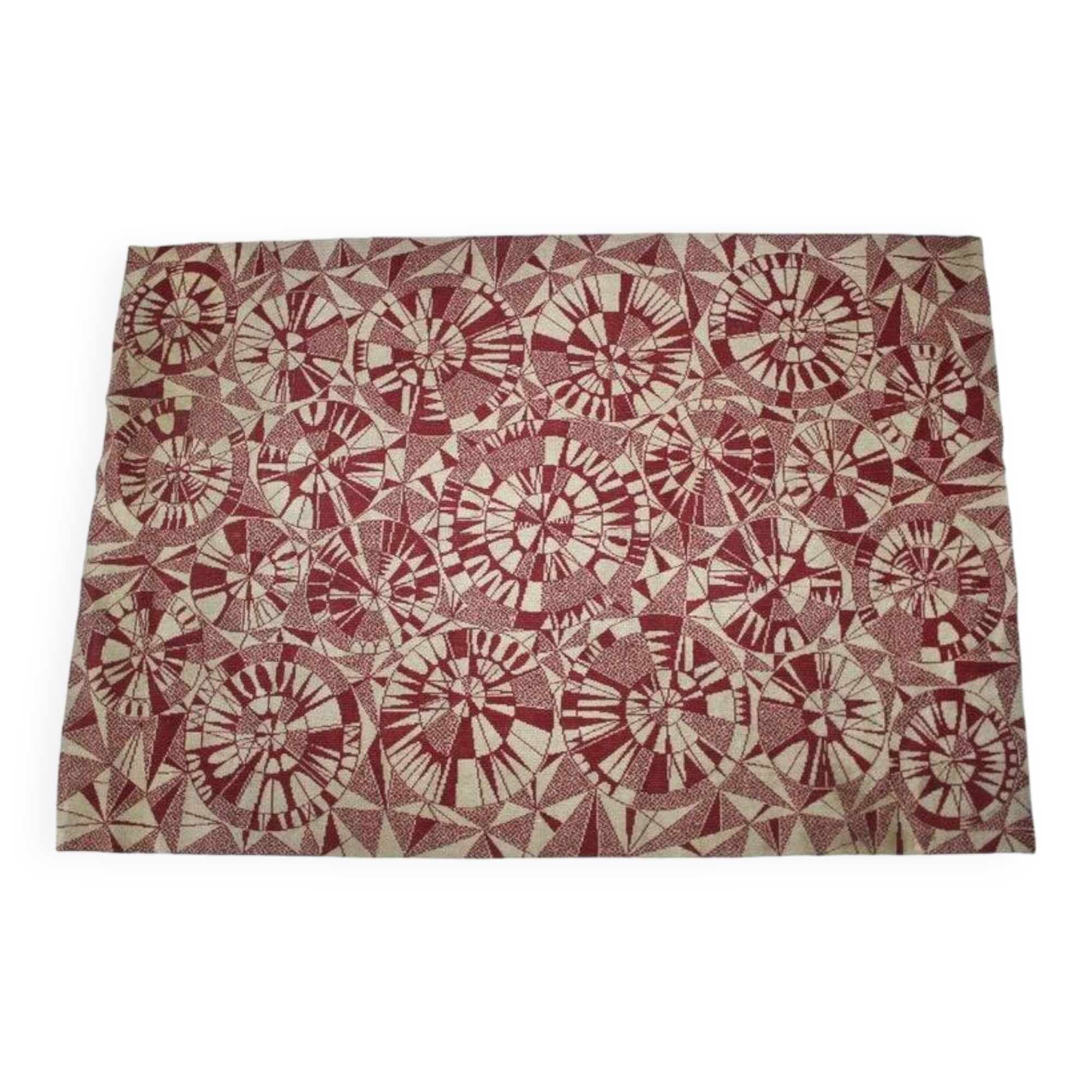 Rare design organic abstract geometric carpet/rug, 1960s