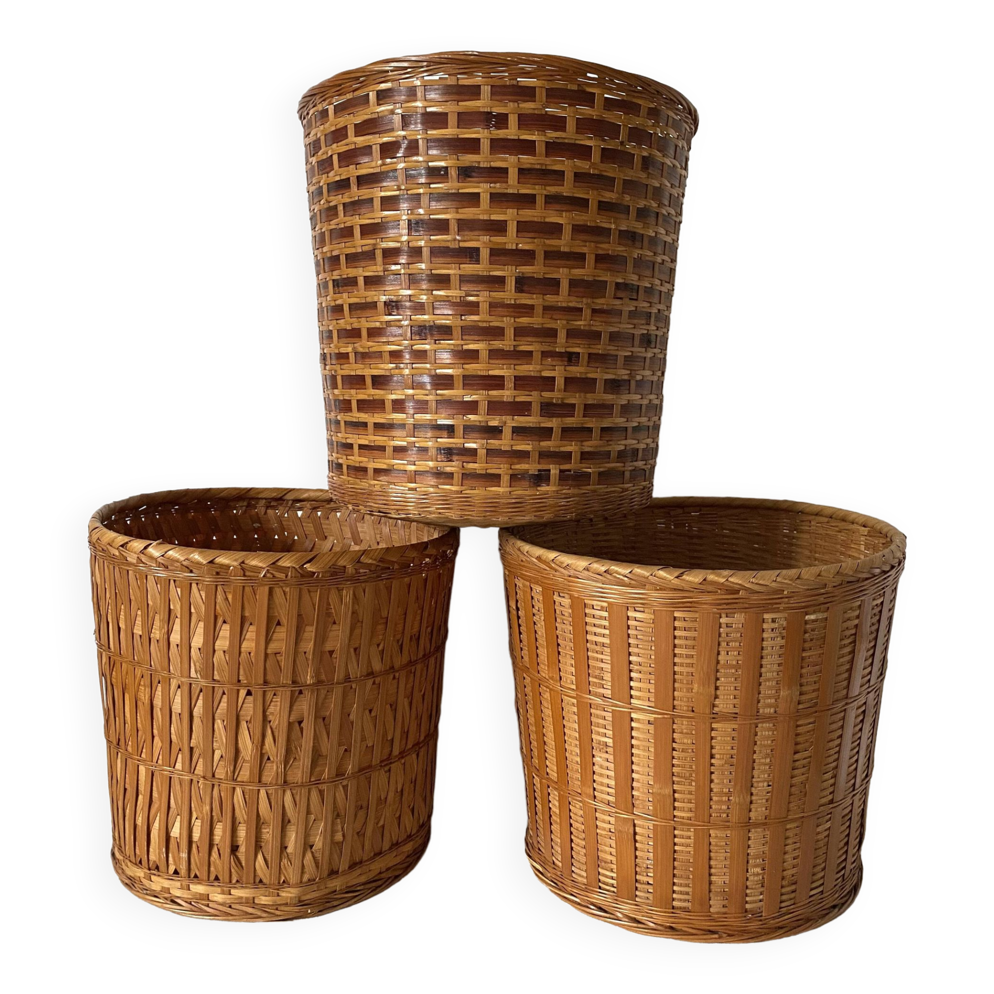 Bamboo pot holders, large size, set of 3