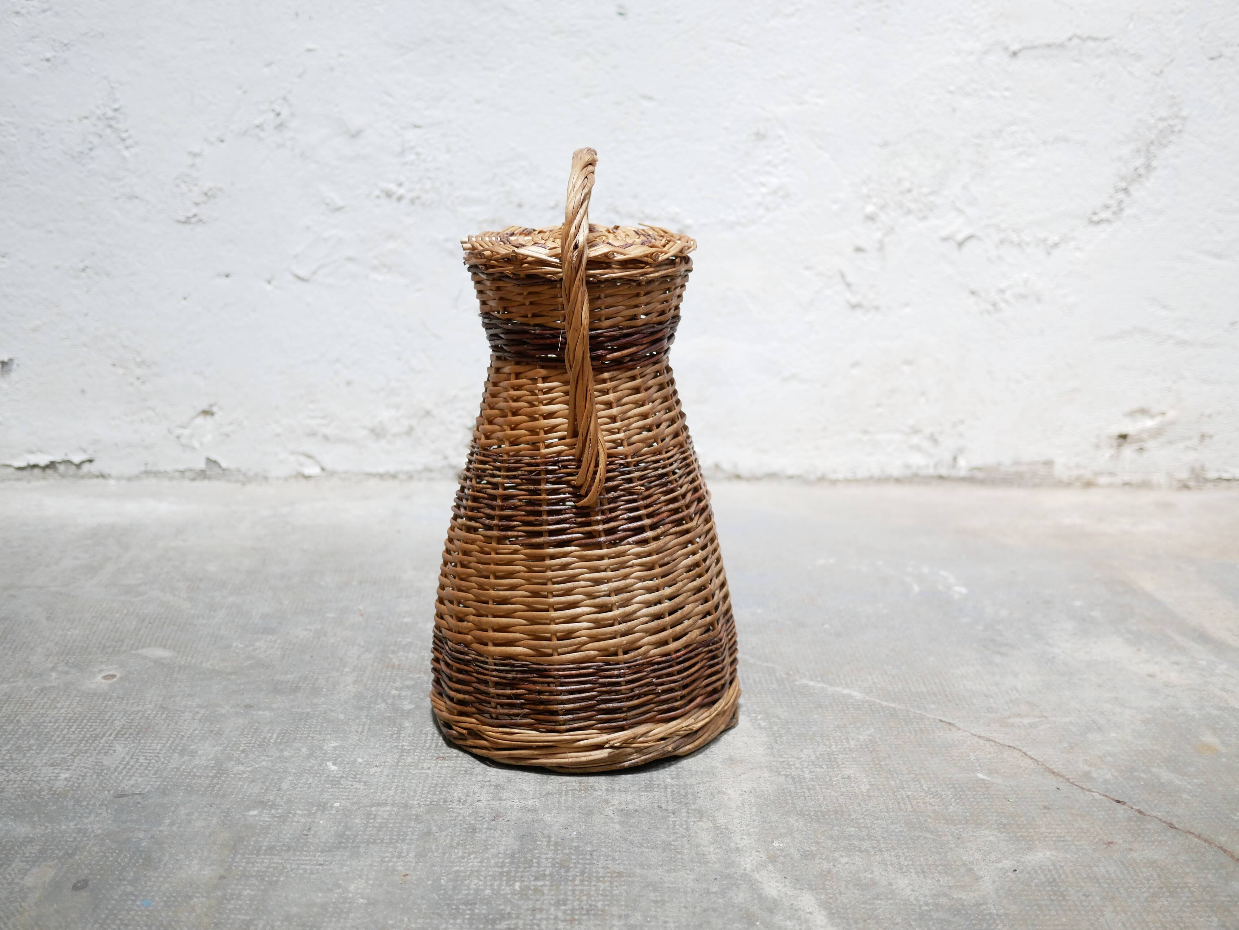Vintage wicker and rattan basket