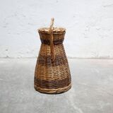 Vintage wicker and rattan basket