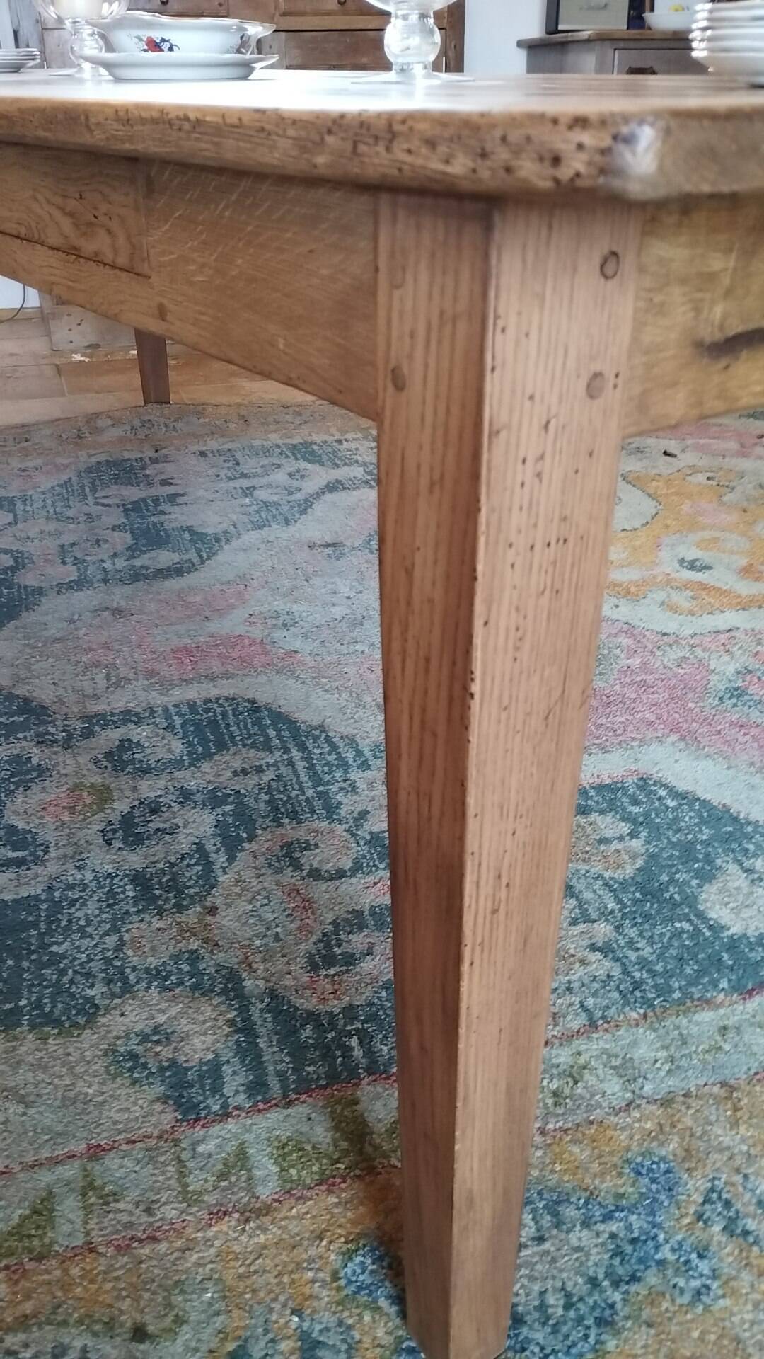 Solid oak farmhouse table 260x100