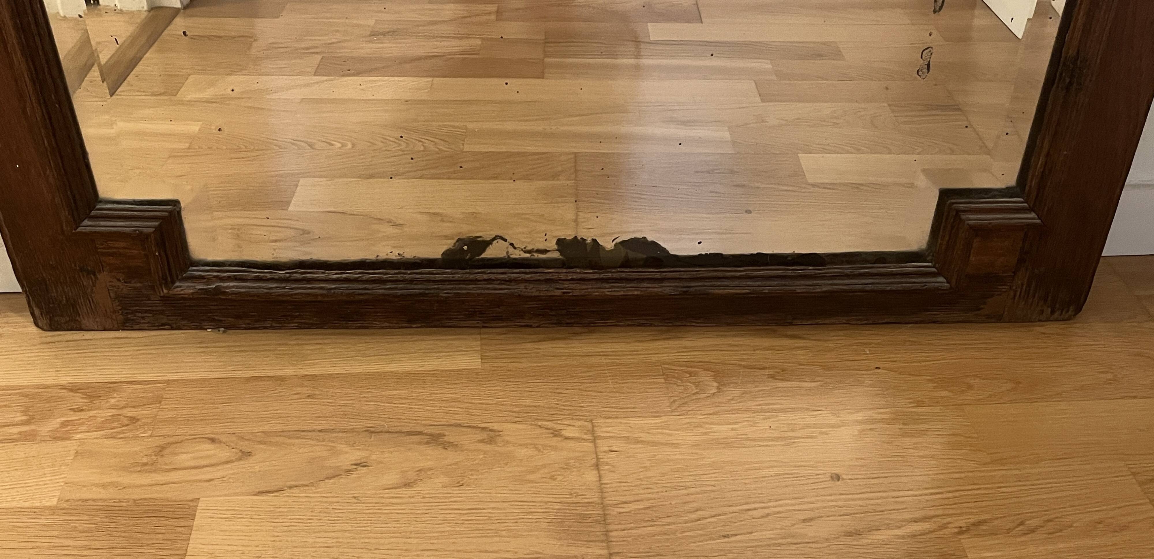 Important trumeau mirror Henri II solid oak 19th century