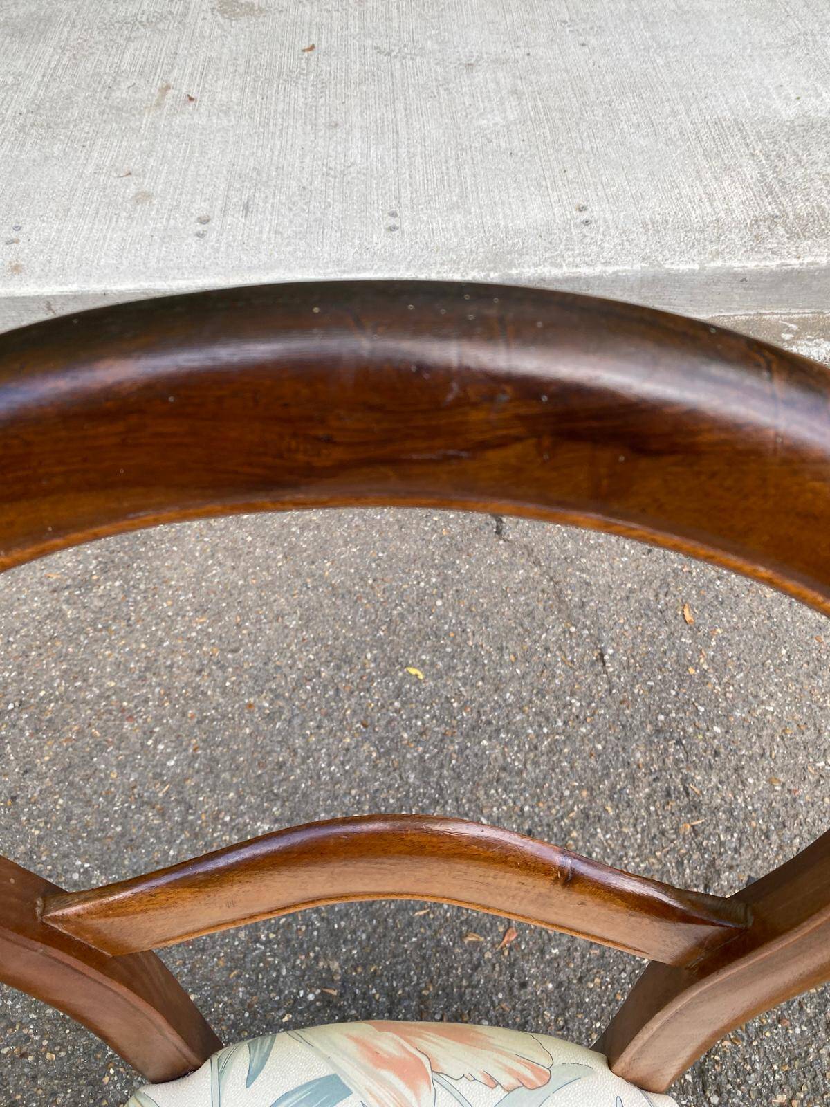 Antique flying chair in Restoration / Louis-Philippe style made of solid wood.