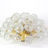 Sputnik Ceiling Lights with Snow Glass Balls by Doria, Germany, 1970s