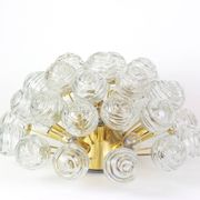 Sputnik Ceiling Lights with Snow Glass Balls by Doria, Germany, 1970s