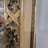 Louis XVI style trumeau mirror with pediment