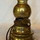 Old gilded bronze candle holder lamp bases