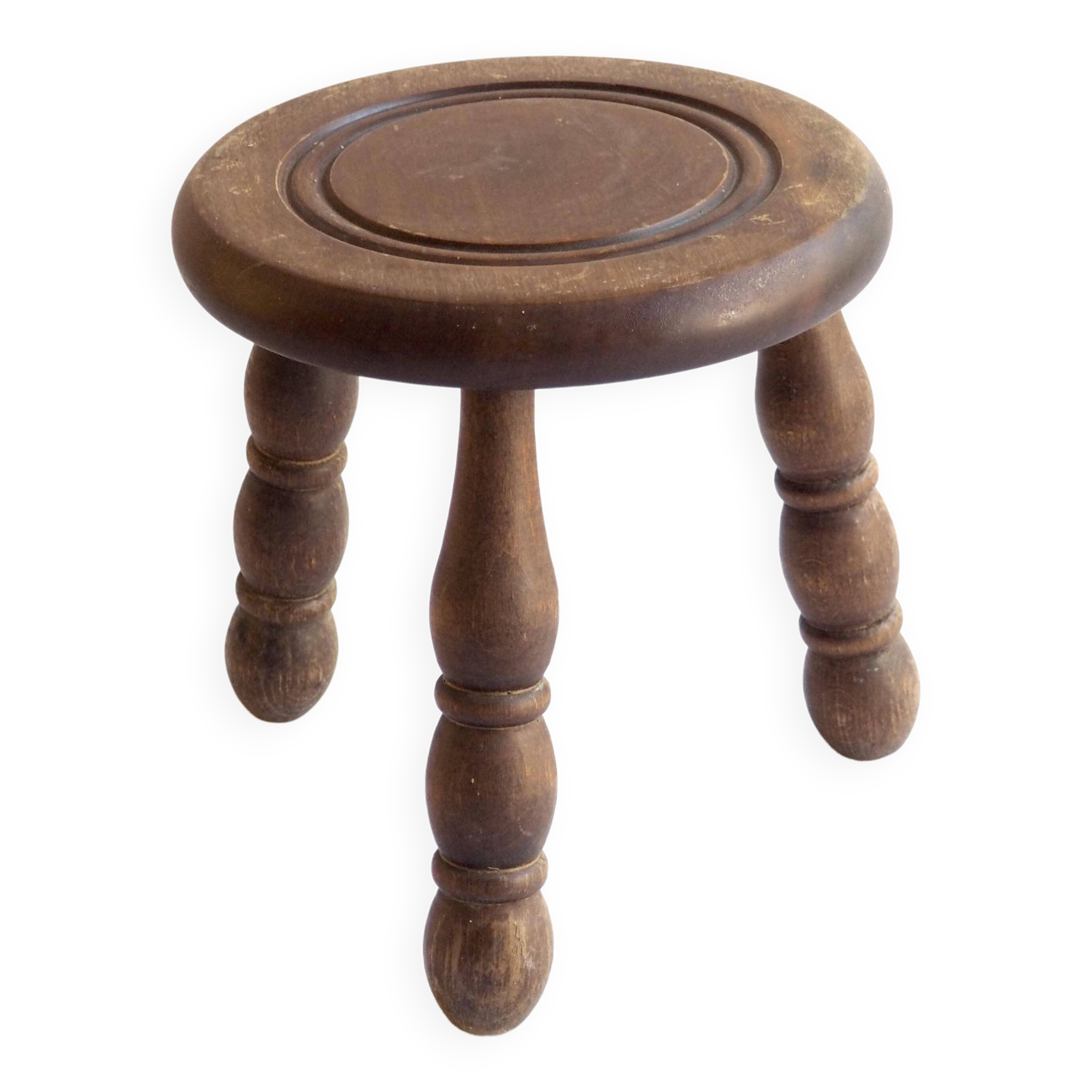 Tripod stool for wooden plant holder