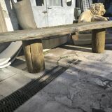 Large brutalist slate table