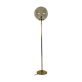 Iridescent glass brass globe lamppost