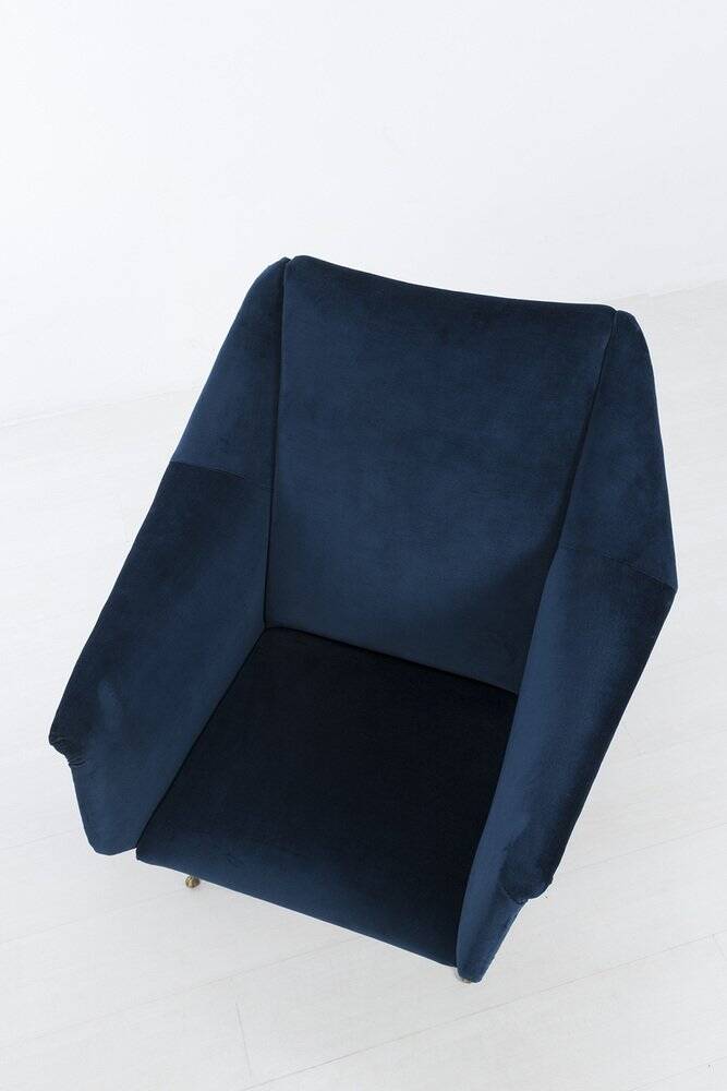 Ensemble de 2 fauteuils italiens bleu foncé